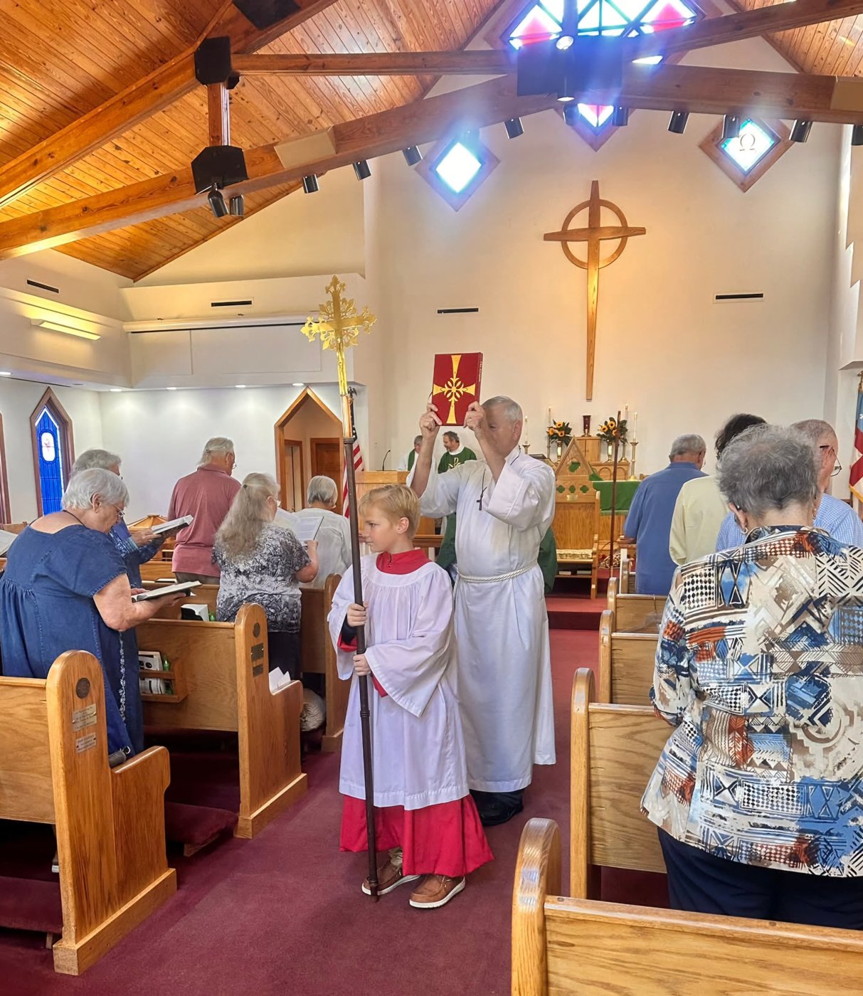 Worship procession through the sanctuary