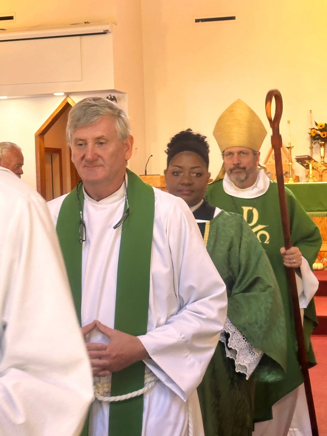 Clergy processing through the church